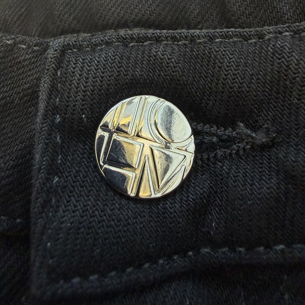 Toteme Barrel Leg Jeans Womens 27 Black High Rise Cropped Curved Denim NWT - Picture 4 of 16